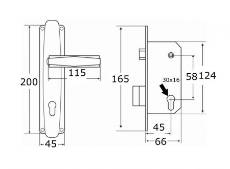 Broasca completa cu butuc 4 chei, Ø16.5 si manere BRONZ 58 - Img 3