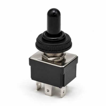 Capac de Protectie Negru pentru Intrerupator cu Maneta, cu Filet Metalic - Img 2
