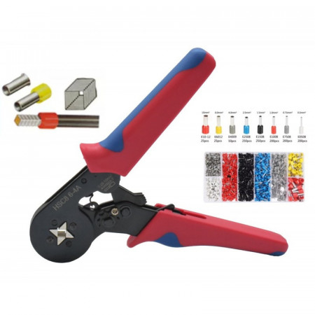 Cleste de sertizat HSC8/6-4 + set 1200 pini - Img 2