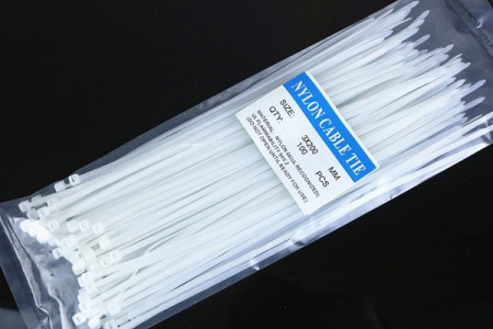 Colier De Plastic, Brida Alba 3,6x350mm 100b/Set