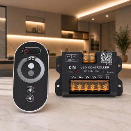 Controler LED DIM 5-24V 30A Bluetooth pentru Banda LED Monocolor BT101 - Img 6