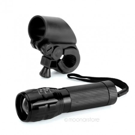 Far fata zoom, stop spate laser, manusi half finger, set kit complet, negru - Img 6