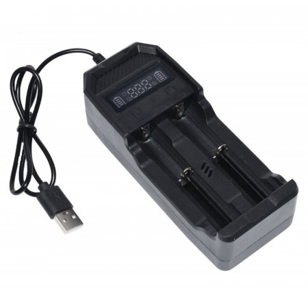 Incarcator digital Li-Ion 2 x 3,7V cu USB - Img 2
