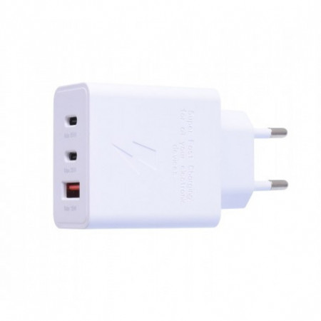 Incarcator rapid 65W PD triplu, 2 x Tip C + Usb 2.0 - Img 4