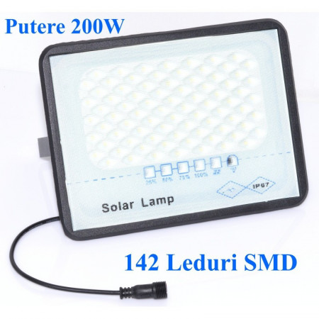 Lampa led 200W cu panou solar si telecomanda - Img 3
