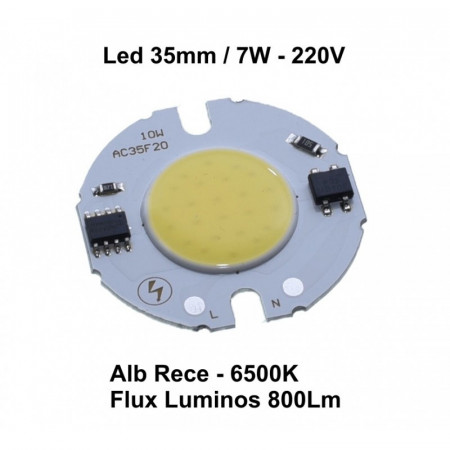 LED COB 35mm , putere 7W - 220V