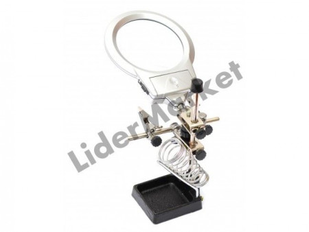 Lupa cu led si clesti pentru electronice - Img 2