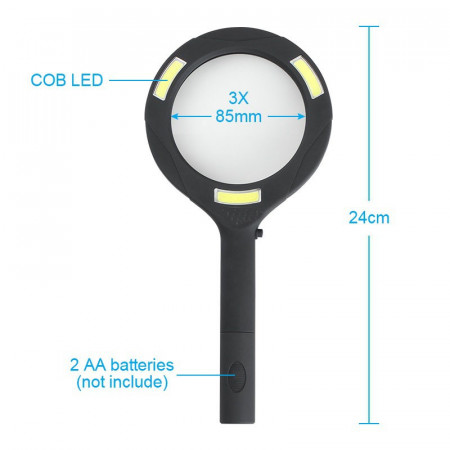 Lupa De Mana 3 Led COB 3W-250 Lumeni