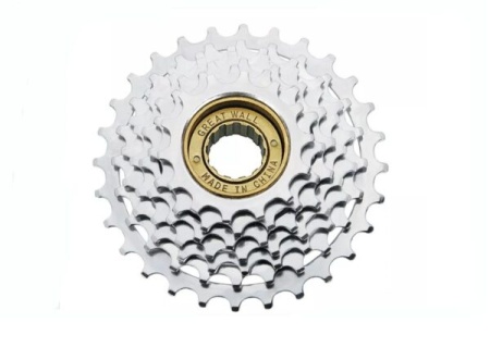 Pinion bicicleta spate pe filet, 6 viteze ,crom
