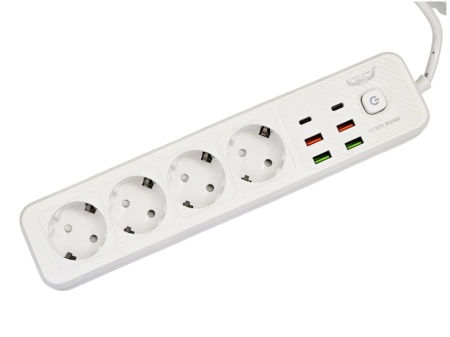 Prelungitor electric cu 4 prize + 4 USB + 2 Type-C, 3 metri - Img 3