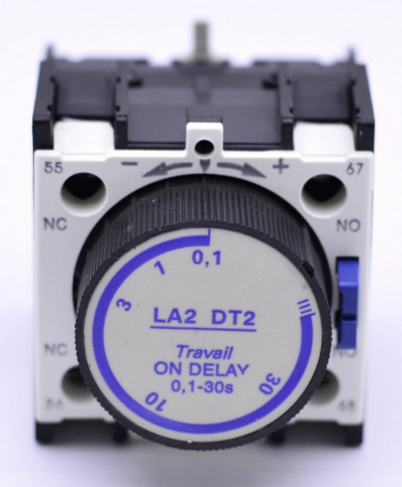 Releu Auxiliar (Timer Contactor) LA2 DT2 0,1-30sec