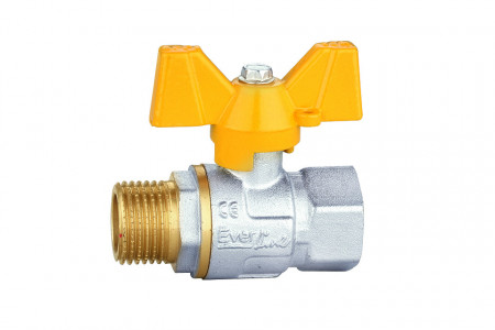 Robinet tip fluture pentru gaz 3/4"MF