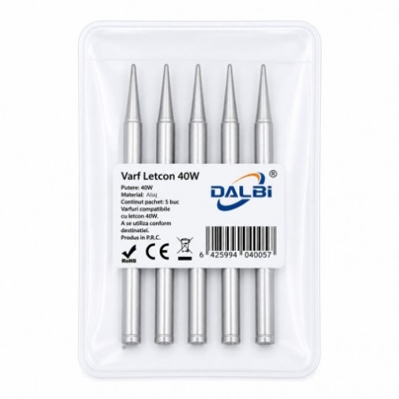 Set 5 Bucati Varfuri pentru Letcon Electric 40W, 4.4mm x 67.4mm - Img 4