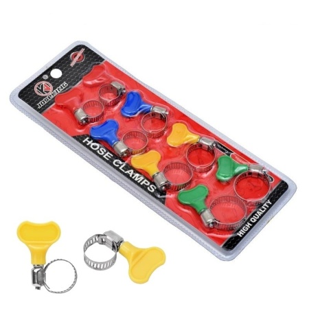 Set 8 Coliere din Inox cu Strangere Rapida tip Fluture pentru Furtun - Img 3