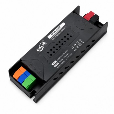 Sursa Alimentare LED 12V 60W 5A Slim cu Conectare Rapida Push-In, Carcasa Aluminiu - Img 2