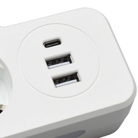 Triplu Stecher Multifunctional cu 2 x Usb QC3.0 - 1PD 20W si Lumina de Veghe - Img 5