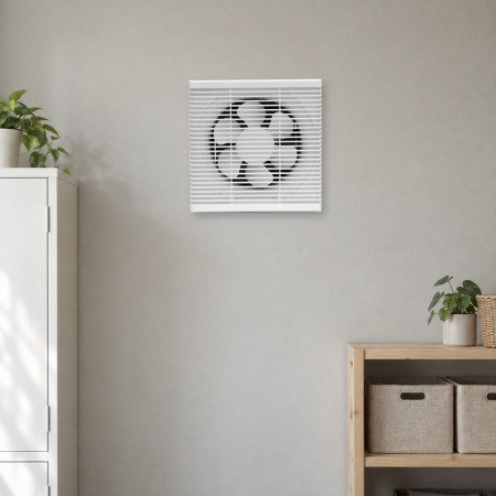 Ventilator Axial din Plastic 8 inch, 30W, cu Jaluzele Automate JM-8 - Img 4
