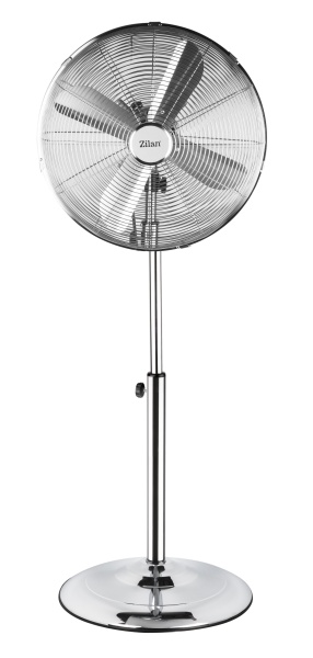 Ventilator inox cu picior ZİLAN ZLN-1112 , Putere 50 W, cu 3 trepte de viteza, oscilatie automata, debit 6000mc/h, maner pentru transport facil, 4 pozitii de ajustare pe verticala, Inaltime reglabila 88-120 cm