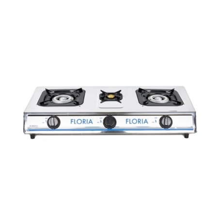 Aragaz portabil cu 3 arzatoare GPL Zilan Floria ZLN-8472 - Inox, pentru bucatarii mici si case de vacanta - Img 2