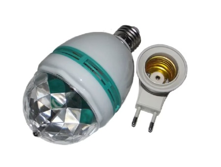 Bec LED 3W E27 cu lumini disco auto rotativ pentru petreceri