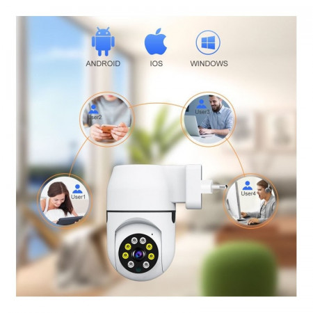 Camera de Supraveghere la Priza cu IP - PTZ 360˚ - Wifi si APP / V380 - Img 2