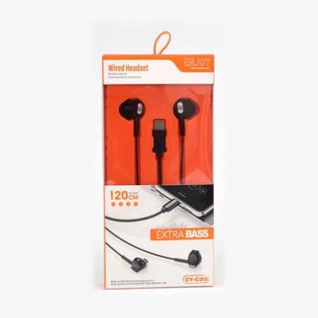 Casti USB-C cu Microfon, Fara Dopuri, Albe sau Negre CY-C20 - Img 6