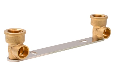 Cot cu talpa dublu cupru pentru robinet coltar 15x1/2"-150mm