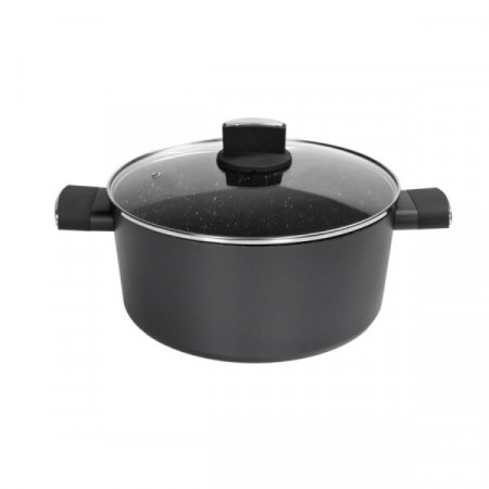 Cratita Zilan cu invelis din marmura, 5 straturi, 24 cm si manere fine la atingere, 4.6 L