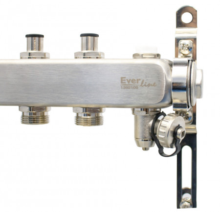 Distribuitor agent termic 1&quot;-3/4&#039;&#039; inox, cu aerisitor si robinet de golire 10 cai - Img 3