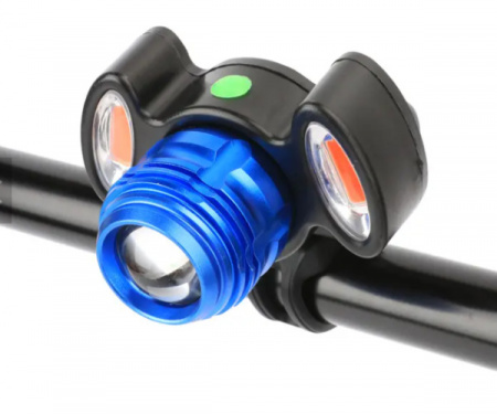 Far bicicleta led multifunctional lumina flash cu rencarei USB - Img 2