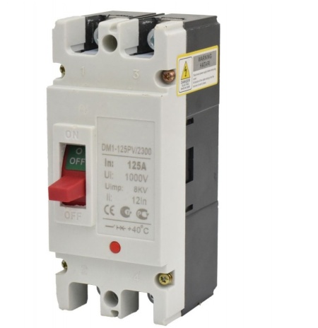 Intrerupator de circuit solar MCCB 2P-125A / 1000V DC - Img 2