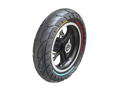 Janta cu disc frana si cauciuc solid plin de strada trotineta 10 x 2.50 inch - Img 3