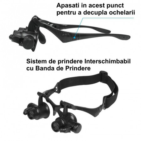 Ochelari de lucru cu lentile lupa 9892G - Img 4