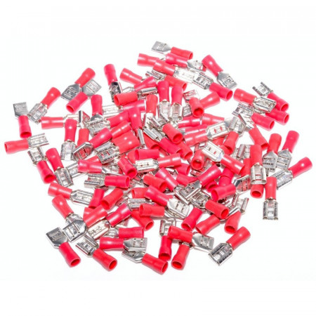 Papuci electrici rosu mama 6,3MM ,100BUC/SET - Img 2