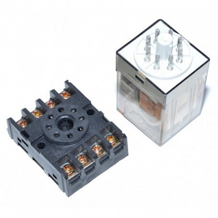 Releu Industrial 24V – AC / 8P Cu Soclu - Img 2