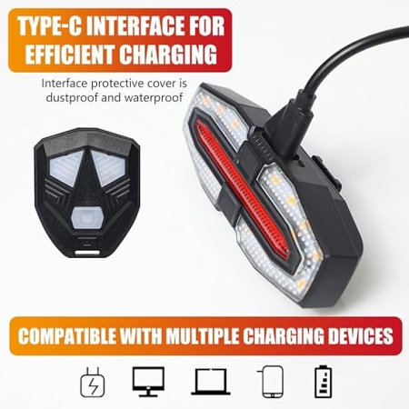Set far si stop led pentru bicicleta cu incarcare USB - Img 2