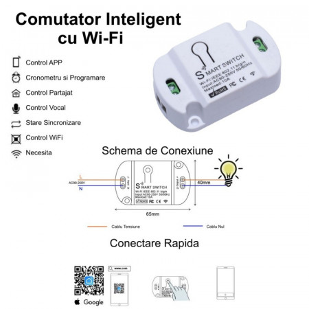 Tuya smart Wi-Fi - intrerupator / 10A - Img 2