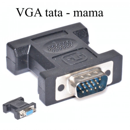 Adaptor VGA tata - mama 15 Pini