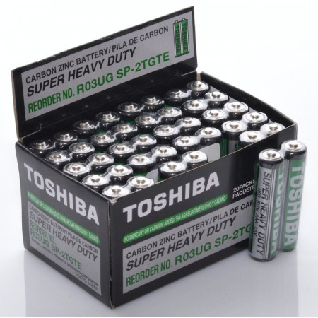 Batarii toshiba heavy-duty R3 AAA 40 buc / cutie