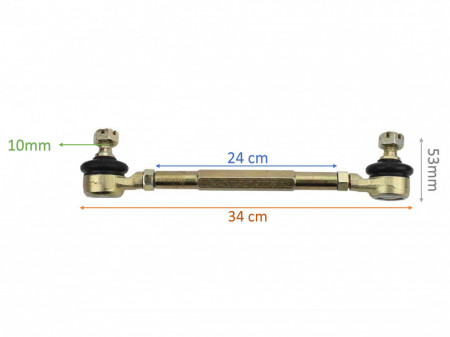 Bieleta directie cu capete de bara ATV 110cc 250cc - 240mm, M10 - Img 3