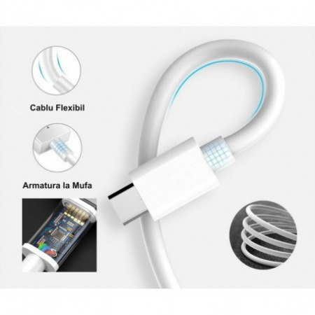 Cablu de alimentare si transfer date USB-C la USB-C 2 metri - Img 4