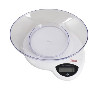 Cantar de bucatarie, Zilan ZLN-7697 ,Alb 3 Kg, Display LCD.