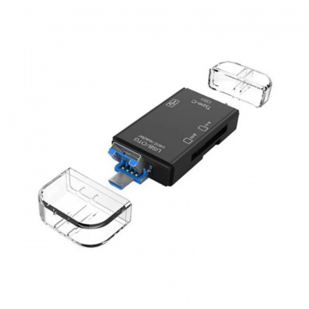 CITITOR DE CARD OTG 6 IN 1 CU USB 3.0 - MICRO - TIP C - TF/SD CARD