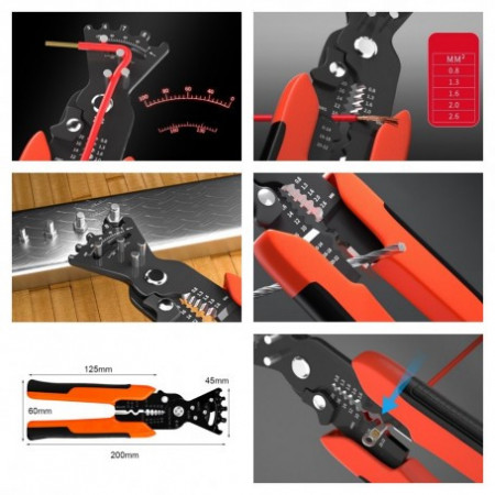 Cleste multifunctional pentru cabluri 5 in1 - Img 5