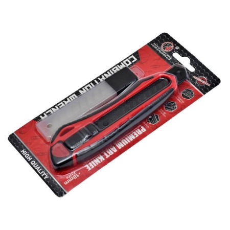 Cutter Profesional Ergonomic cu lama Neagra 18mm si Rezerva - Img 4
