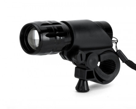Far fata zoom, stop spate laser, manusi half finger, set kit complet, negru - Img 8