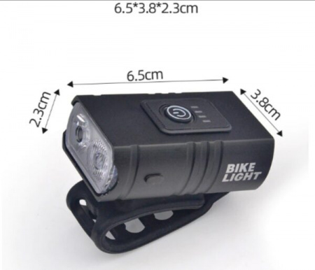 Far pentru bicicletă cu dublu far LED,Lanternă reîncărcabilă prin USB,Far rezistentă la apă 1200mah 350lm - Img 2