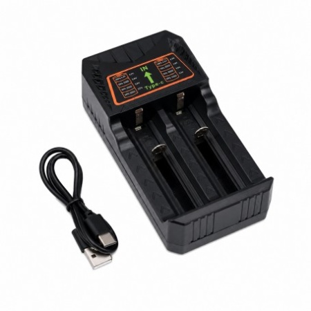 Incarcator Universal pentru Acumulatori Li-ion 2 Sloturi 18650 USB Type-C - Img 4