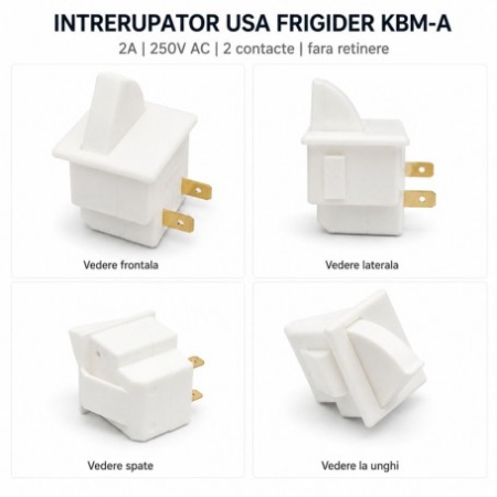 Intrerupator Usa Frigider Push Buton KBM-A 2A 250V AC fara Retinere - Img 3