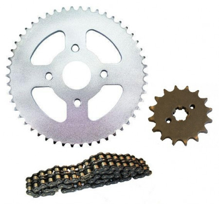 Kit lant ATV 420 - 128L si pinioane 420-41T / 420-14T D70
